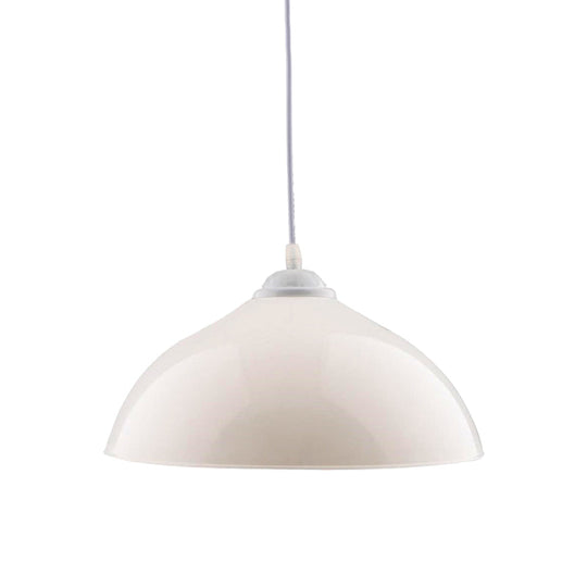 Modern Metallic Bowl Pendant Light - Polished Black/Grey Finish
