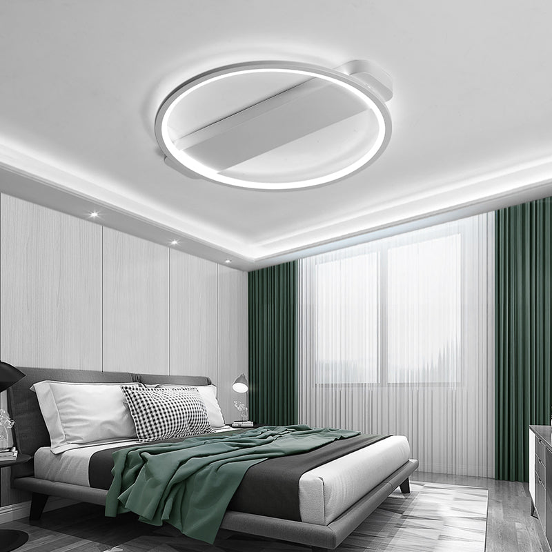 Modern Ring Acrylic Flush Light: 18’/25.5’ Wide Led Ceiling Fixture For Living Room