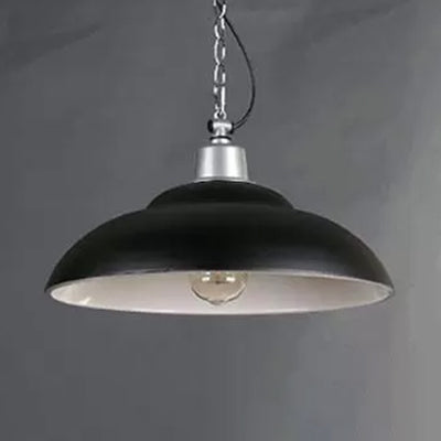 Vintage Metal Double Bubble Ceiling Light With Black & Green Shades For Living Room