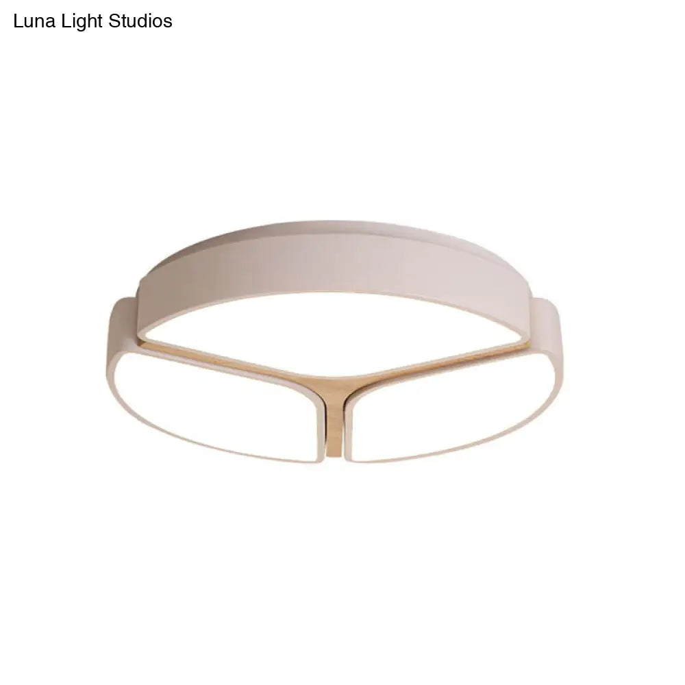 16/19.5/23.5 Macaron Metallic Led Flushmount Light - Warm/White