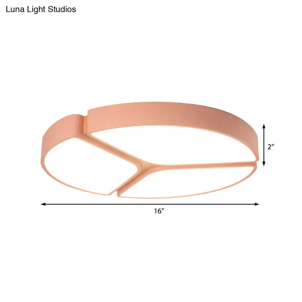 16/19.5/23.5 Macaron Metallic Led Flushmount Light - Warm/White