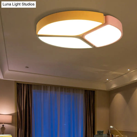 16’/19.5’/23.5’ Macaron Metallic Led Flushmount Light - Warm/White