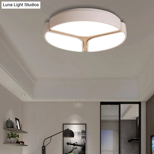 16/19.5/23.5 Macaron Metallic Led Flushmount Light - Warm/White