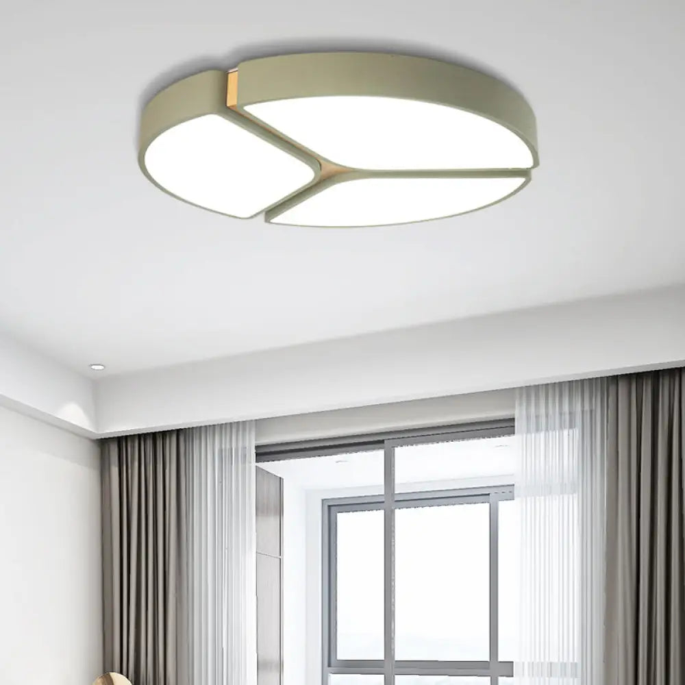 16’/19.5’/23.5’ Macaron Metallic Led Flushmount Light - Warm/White Green / 16’ Warm