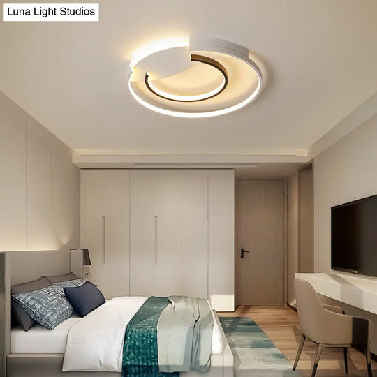 16/19.5 Double Ring Flushmount Lighting - Modern White Ceiling Lights Adjustable Warm/White Ambiance
