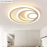 16’/19.5’ Wide Ripple Acrylic Flush Mount Led Ceiling Light Minimalist White Warm/White/3 -