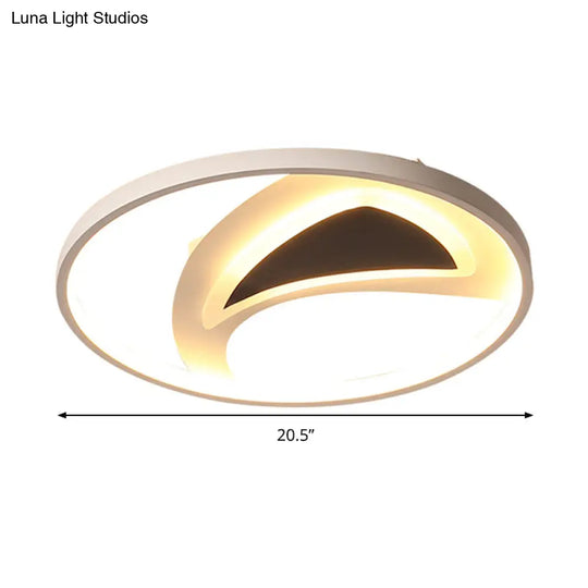 16’/20.5’ Modern Geometric Ceiling Light Fixture – Black & White Acrylic Led