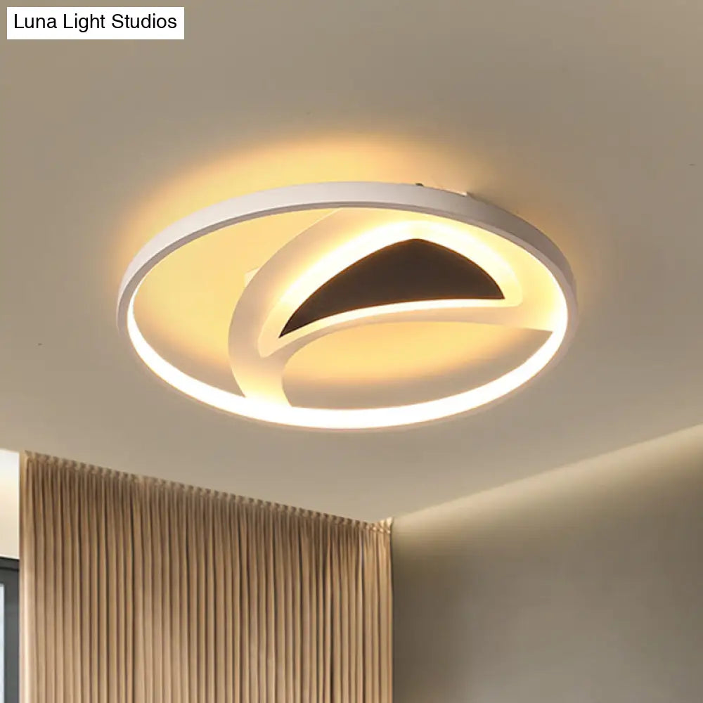 16’/20.5’ Modern Geometric Ceiling Light Fixture – Black & White Acrylic Led