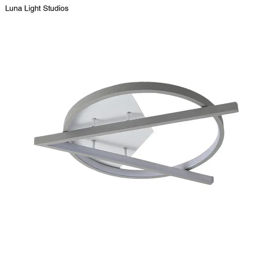16.5/20.5 W Hotel Led Flush Light Simplicity Grey Ceiling Mount Lamp