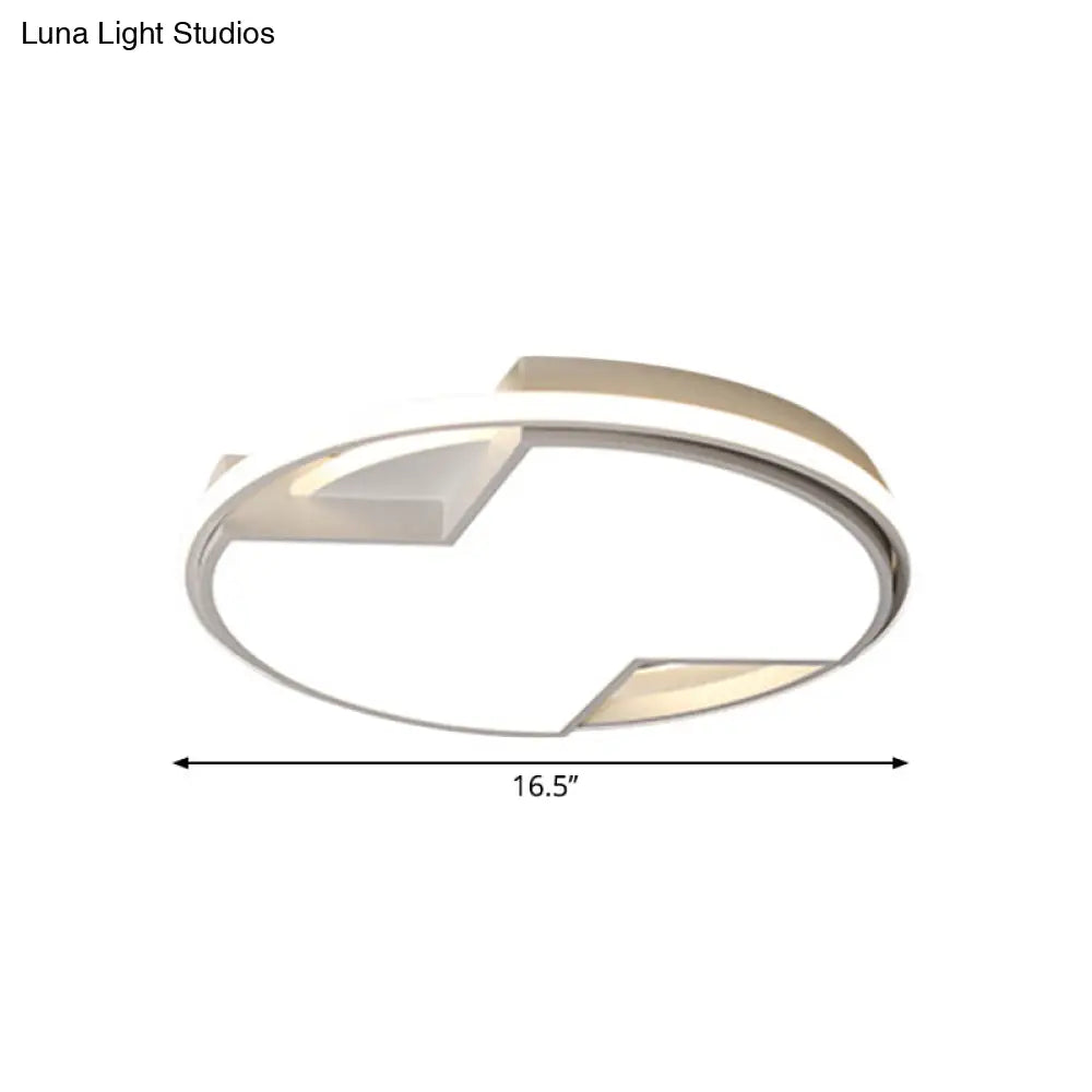 16.5/20.5 W White Round Flush Mount Led Ceiling Light - Stylish And Modern Fixture For Bedroom
