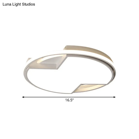 16.5/20.5 W White Round Flush Mount Led Ceiling Light - Stylish And Modern Fixture For Bedroom