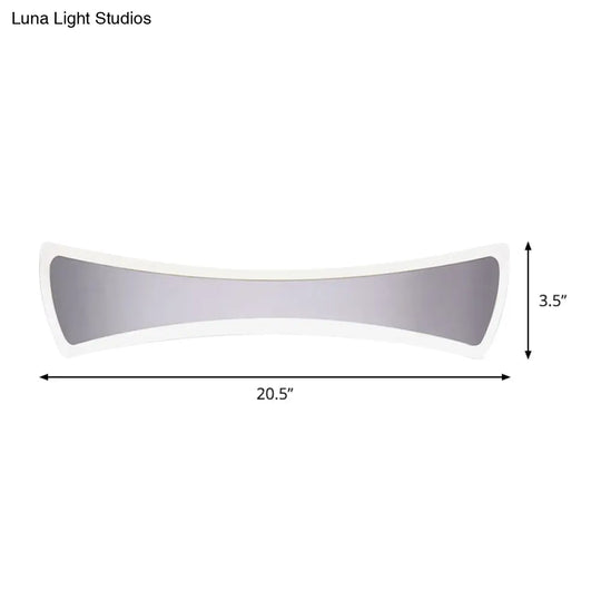 16.5/20.5 Wide Waterproof Led Bowtie Vanity Wall Sconce For Minimalist Bathroom Lighting Warm/White