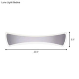 16.5/20.5 Wide Waterproof Led Bowtie Vanity Wall Sconce For Minimalist Bathroom Lighting Warm/White