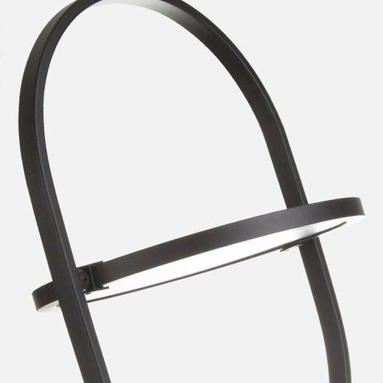 Black Metal Led Oval Ceiling Pendant Light - Simple And Versatile