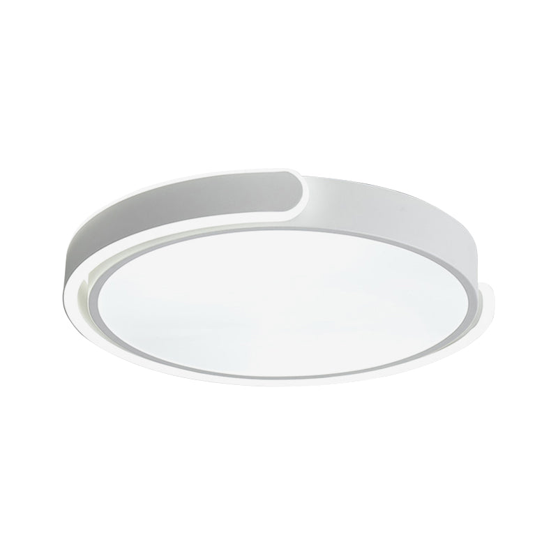 Modern Led Flush Ceiling Light With Acrylic Shade In Black/White/Champagne 15’/19’/23’