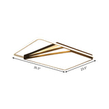 Modern Multi-Layer Flush Mount Ceiling Light - Metal Led Wide 18/23.5/35.5 Black Bedroom