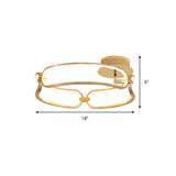 Contemporary Led Gold Flush Ceiling Light: 18/23.5/31.5 Wide Acrylic Fixture In Warm/White/Natural