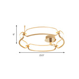 Contemporary Led Gold Flush Ceiling Light: 18/23.5/31.5 Wide Acrylic Fixture In Warm/White/Natural