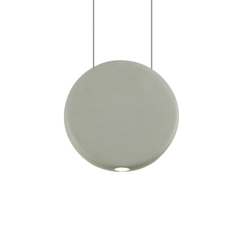 Nordic Led Resin Hanging Lamp Black/Grey/Green Round Suspension Pendant Warm/White Light 6’/8.5/12’W