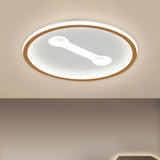 Ultra - Thin Round Metallic Flush Light Nordic Black/Gold Led Mount Fixture Warm/White 16’/19.5’ Dia