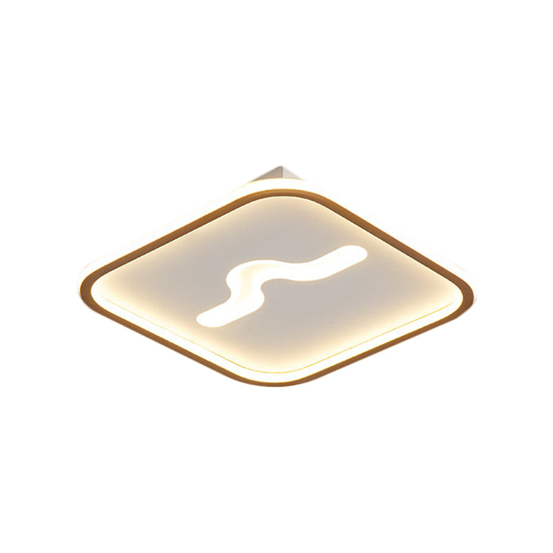 Nordic 16’/19.5’ Flush Mount Led Ceiling Light In Metal Black/Gold With Warm/White