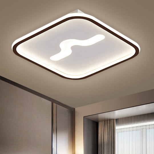 Nordic 16’/19.5’ Flush Mount Led Ceiling Light In Metal Black/Gold With Warm/White Black / 16’ Warm