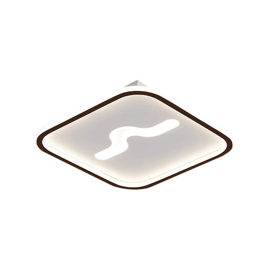 Nordic 16’/19.5’ Flush Mount Led Ceiling Light In Metal Black/Gold With Warm/White