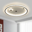 Minimalist Led Bedroom Flushmount Lamp With Round Acrylic Shade In Warm/White Light - 3 Sizes