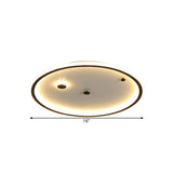 Minimalist Led Bedroom Flushmount Lamp With Round Acrylic Shade In Warm/White Light - 3 Sizes
