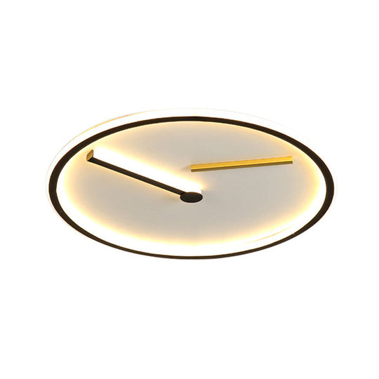 Modern Acrylic Led Close To Ceiling Light Fixture In Black - Warm/White Multiple Sizes