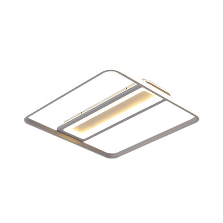 Plastic Flush Ceiling Light - Nordic Design Led 16’/19.5’ Width White/Warm