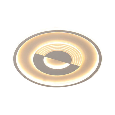 16’/19.5’ Round Acrylic Ceiling Lamp - Minimalist Led Flush Mount Lighting In Warm/White