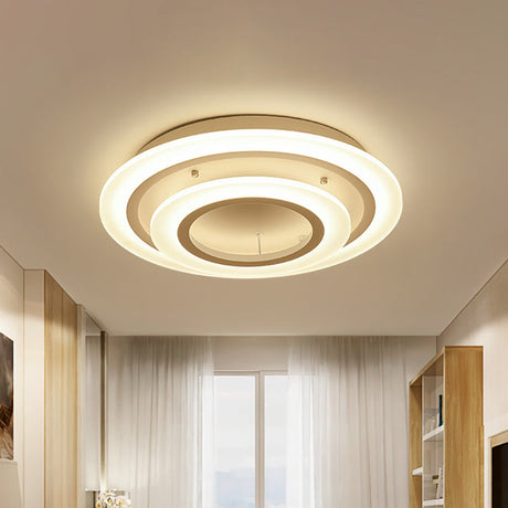 Minimalist Acrylic Flush Mount Led Ceiling Lamp - Multi-Layer 2/3/4-Head Warm/White Light