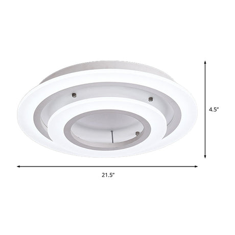 Minimalist Acrylic Flush Mount Led Ceiling Lamp - Multi-Layer 2/3/4-Head Warm/White Light