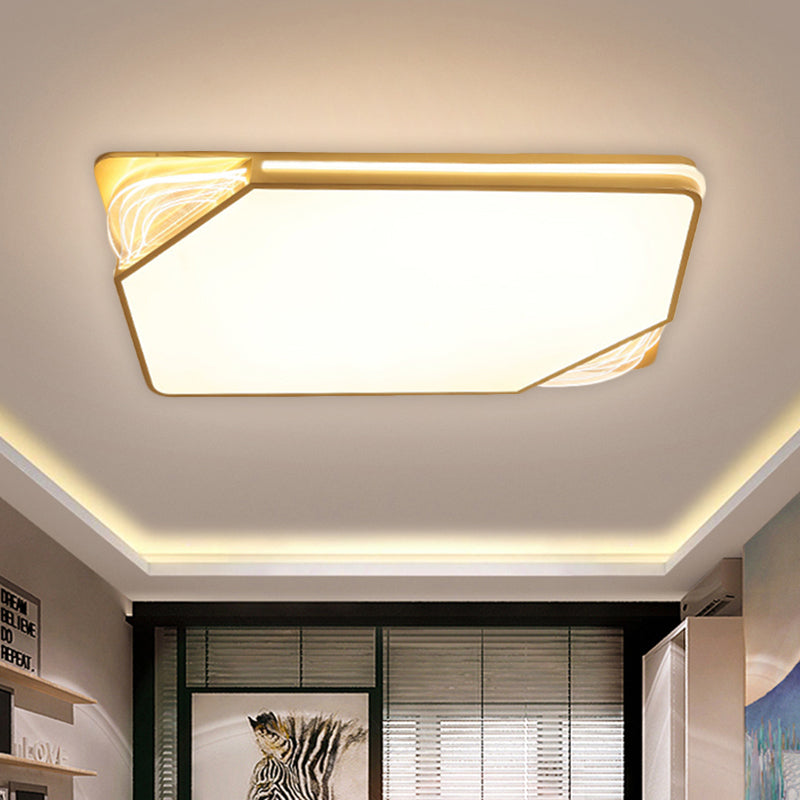 Contemporary Gold Flush Mount Led Ceiling Light In Warm/White 18/21.5/35.5’ Width’ Or ’Modern