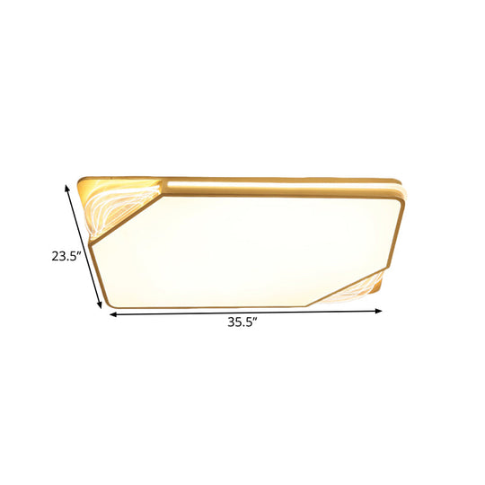 Contemporary Gold Flush Mount Led Ceiling Light In Warm/White 18/21.5/35.5’ Width’ Or ’Modern