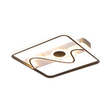 Contemporary Black Square Frame Led Flush Mount Ceiling Light - 16/19.5/23.5 Warm/White