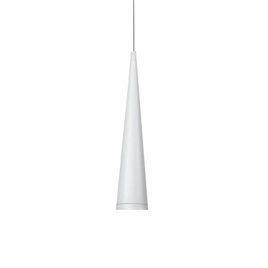 Modern White/Black Tapered Hanging Led Pendant Light For Dining Room With Warm White Illumination
