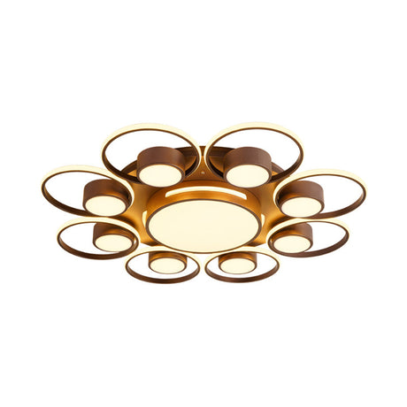 Contemporary Led Ceiling Light With Acrylic Shade Available In Warm/White - 2/4/6 Lights Flush Mount