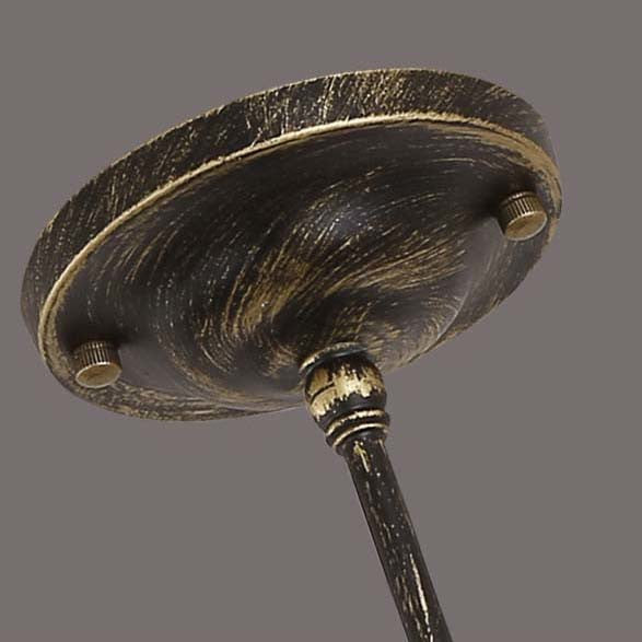 Vintage Style Bronze/Gold Finish Semi Flush Mount Ceiling Light With Cylindrical Shade Ideal For