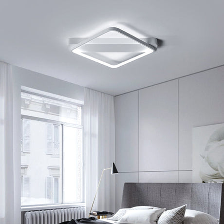 Rectangular Led Flush Light: Modern Acrylic Ceiling Fixture (18/21.5/25.5) With Warm/White Light For