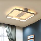 Rectangular Led Flush Light: Modern Acrylic Ceiling Fixture (18’/21.5’/25.5’) With Warm/White