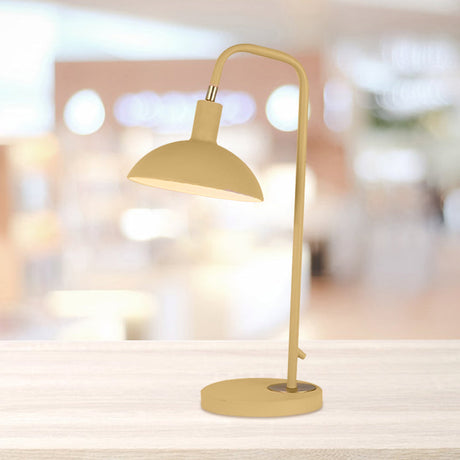 Nordic Metallic Dome Nightstand Lamp - Stylish Single Bulb Bedside Table Light (Pink/Yellow/Blue)