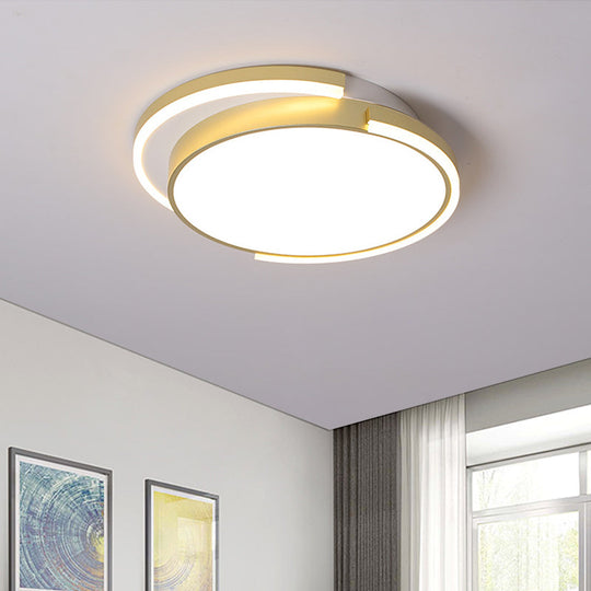 18’/22.5’ Gold Metal Led Ceiling Flush Mount Light Fixture / 18’