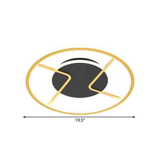 Minimalist Black Led Ceiling Light - 16/19.5 Width