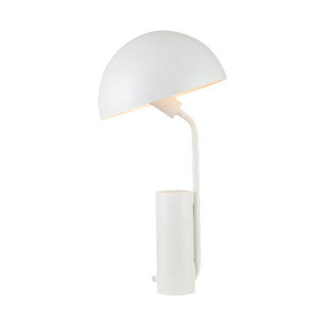 Modernist Dome Iron Night Task Lighting 1-Light Black/White/Pink Desk Light With Cylinder Base