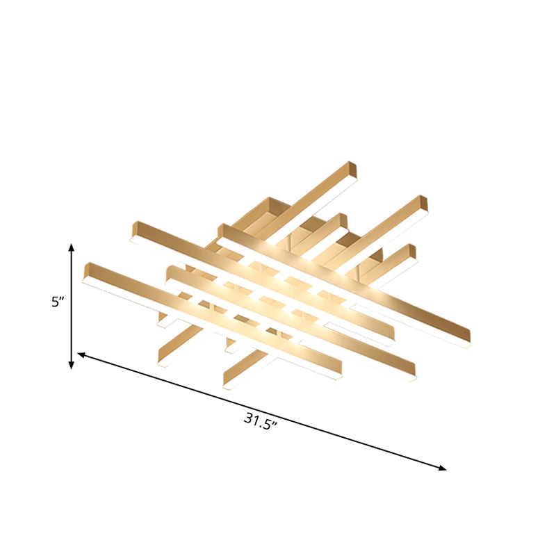 Modern Led Flushmount Lighting For Living Room - 31’/39’ Wide Traverse Acrylic Shade Lamp In