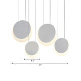 Anna - Moon Shaped Pendant Nordic Metal 3/4/5 Lights Cluster Light