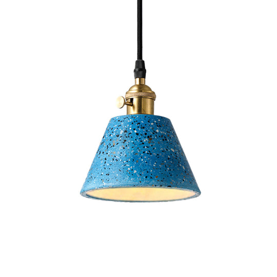 Vera - Nordic Style Black/Blue/Green Cone Concrete Pendant Lighting