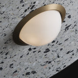 Ufo Shaped Pendant Lamp Modern Concrete 1 Light Black/White/Pink Hanging Ceiling